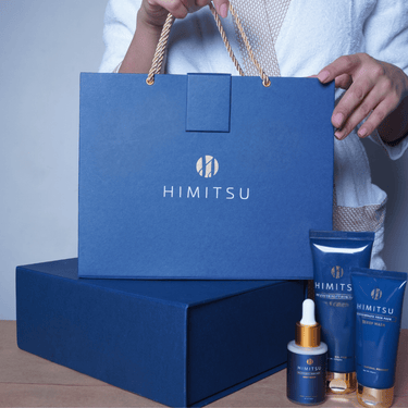 Himitsu Skincare trio all products packaging 