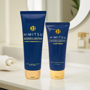 Himitsu Glow Set 2 | Sleep Mask Cream + Whipped Cream Face Wash Combo